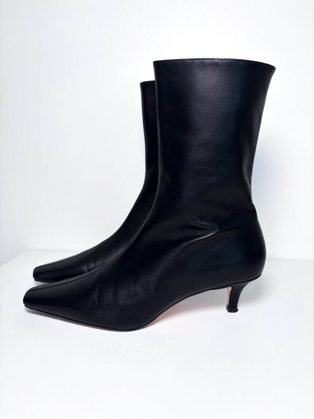 ✨SOLD RAYE Revolve Karina Black Heeled Pointed Toe Dressy Ankle Boots Women’s - Picture 2 of 7